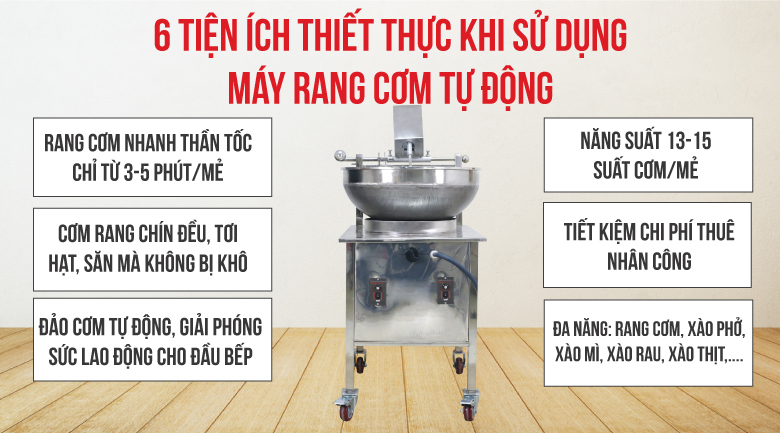 tiện ích của máy rang cơm tự động 